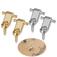 1คู่กีตาร์ไฟฟ้า String Buckle พร้อมสกรูสำหรับ Fender Strat ST TL กีตาร์ไฟฟ้า String Retainer Buckle Guides