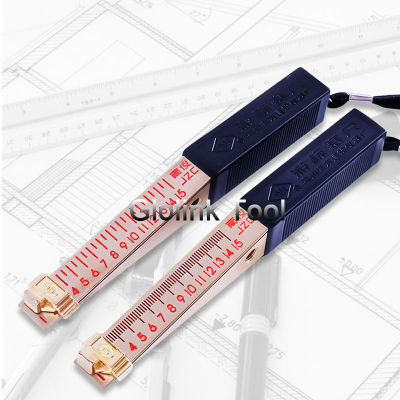 Feet Gauge 0.5mm Wedge Feeler Cursor Feeler 0-15mm Plug Ruler Gauge Home Inspection Detection Tool gap gauge