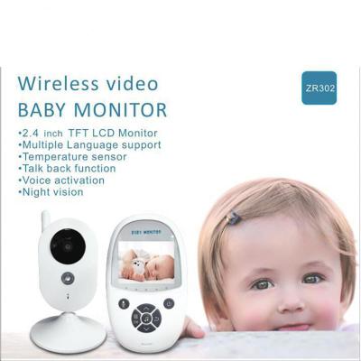 ZR302 Baby Monitor 2.4นิ้วหน้าจอ LCD วิดีโอไร้สาย Baby Nanny Security กล้อง Night Vision การตรวจสอบอุณหภูมิ Baby Camera