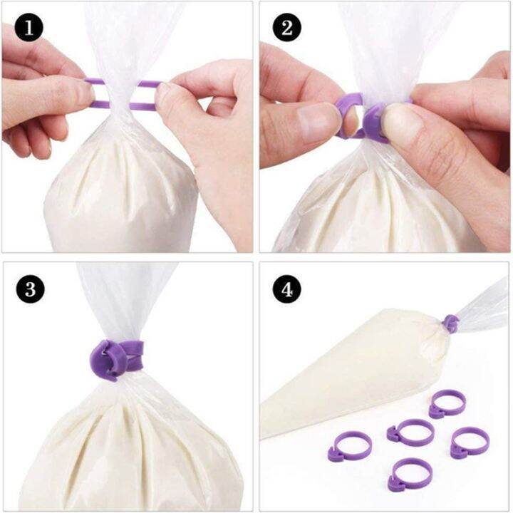 6pcs-pastry-bags-reusable-piping-silicone-icing-frosting-diy-professional-cake-decorating-tools