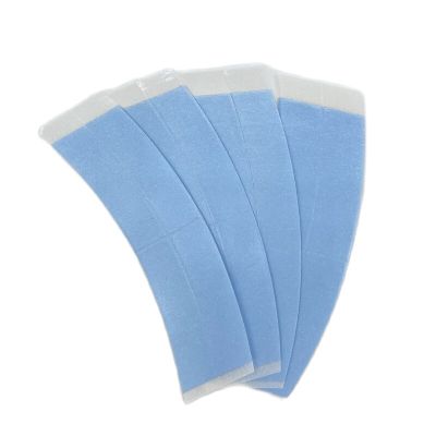 36 pieces 7.6 cm*2.2 cm blue double side tape with line lace front wig tape arc double sided Tape for toupee wig adhesive