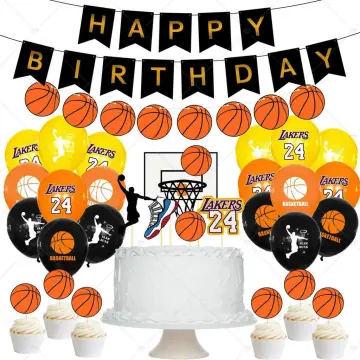 1pc Paper Cake Topper, Creative Basketball & Letter Design Cake Top  Decoration For Birthday Party