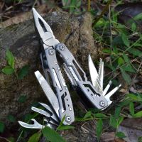 ♕ 14 in 1 Outdoor tools Camping Portable Edc Multitool Stainless Steel Folding Multifunction Emergency survival Knife Pliers