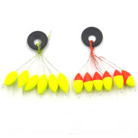 SEAMGR Pesca ขนาดเล็กผสมพื้นที่สีรูปไข่ทุ่นสำหรับตกปลาประมงแพตกปลา Bobber รูปไข่แพตกปลาเจ็ดดาวลอยลอยถั่ว