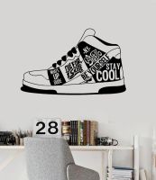 [COD] Sneakers Wall Sticker Vinyl Decals Urban Quote Teen Room Stickers Removable Mural LA955