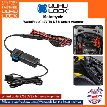 QUAD LOCK ACCESSORY WATERPROOF 12V TO USB SMART ADAPTOR QLA-PBX
