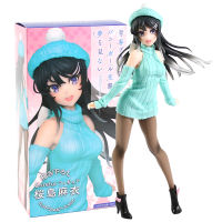 Rascal Does Not Dream Of Bunny Girl Senpai Sakurajima Mai Anime Figure Sweater Ver. Colletible Model Toy
