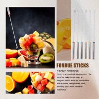 Fondue Cheese Sticks Fondue Set for Maker Swiss Cheese, Stainless Steel Fondue Forks Marshmallow Roasting