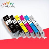 【✵】 cwaozi King 6PC 470 471 PGI-470 PGBK CLI-471ตลับหมึกสำหรับ PIXMA MG6840 MG9040 TS5040 TS6040เครื่องพิมพ์