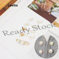 【hot sale】 ▩☊▲ B36 Lovito Casual Plain Metal Pearls 5Pcs Brooches To Adjust Neckline And Waist L233L167 (Gold) Lovito Bros Mutiara Logam Polos Kasual 5Pcs L233L167 (Emas)