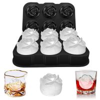 【cw】 Silicone Maker SKull Mold Reusable Whiskey Cocktail Mould форма для льда H