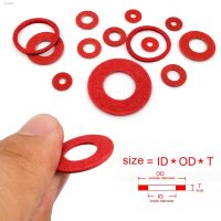 ✱☄✕ 20/50/100pcs M2 M2.5 M3 M4 M5 M6 M8 M10 M12 M14 M16 Insulation Plain Gasket Ring Red Steel Paper Fiber Insulating Flat Washer