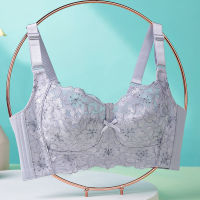 Womens Full Coverage Wire Free Lace Bra 34 36 38 40 42 B C D E F