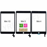 【Sleek】 for mini 2 3 4 touch screen digitizer sensor mini 1/2 with ic connector pc parts touch panel screen part