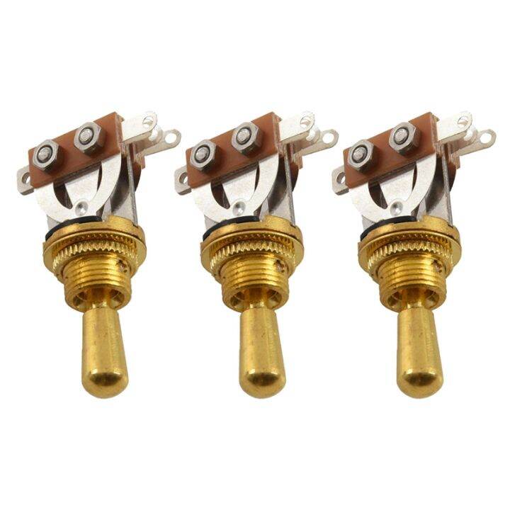 3X Gold Electric Guitar 3 Way Toggle Switch Pickup Selector Switch with