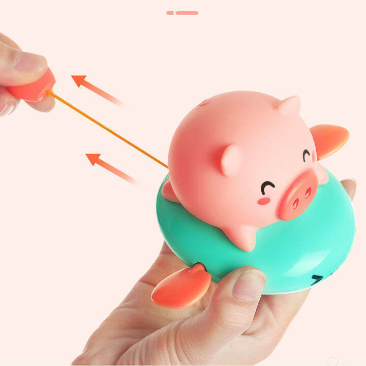 1pcs-cute-cartoon-animal-pull-the-bath-toy-pig-classic-baby-water-toy-infant-swim-turtle-wound-up-chain-clockwork-kids-beach-toy