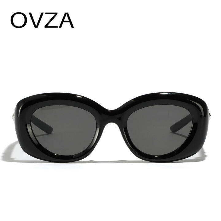 ovza-แว่นตาวินเทจเรโทรออกแบบแบรนด์แว่นตารูปวงรีขนาดใหญ่สำหรับผู้ชาย-s4010ป้องกันรังสียูวี