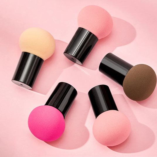 Mushroom Head Makeup Blender Puff with Handle Cosmetic Foundation