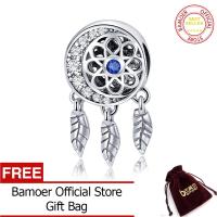 BAMOER จัดส่งฟรี100% 925เงินสเตอร์ลิงสิงหาคมดวงจันทร์รูปร่าง Dream Catcher เสน่ห์ลูกปัดสร้อยข้อมือและสร้อยคอ DIY เครื่องประดับ SCC718