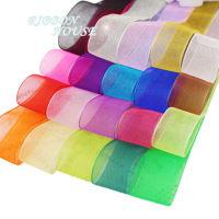 (50 yards/roll) 20mm Organza Ribbon Wholesale gift wrapping decoration Christmas silk ribbons lace