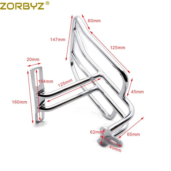 ชั้นวางสัมภาระด้านหลังเหล็กชุบโครเมี่ยมรถจักรยานยนต์-zorbyz-สำหรับ-harley-sportster-xl883-1200ออกแบบได้ตามต้องการ