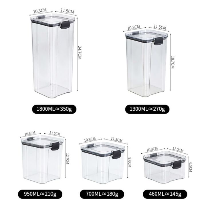 1pcs-container-tank-bottle-sealed-box-kitchen-organizers-food-storage-jar-clear-moisture-proof-pot