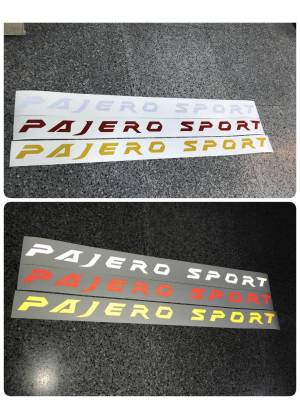 สติ๊กเกอร์งานตัดคอมสะท้อนแสง 3M คำว่า PAJERO SPORT ติดรถ แต่งรถ MITSUBISHI มิตซูบิชิ ปาเจโร่ sticker สวย งานดี หายาก
