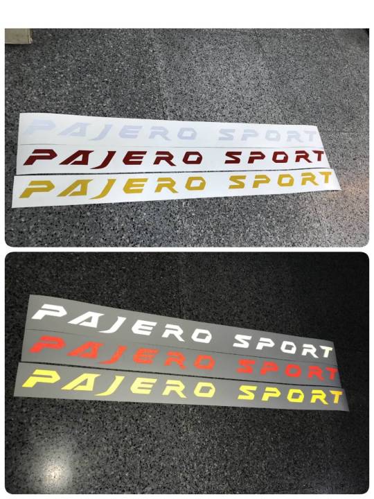สติ๊กเกอร์งานตัดคอมสะท้อนแสง-3m-คำว่า-pajero-sport-ติดรถ-แต่งรถ-mitsubishi-มิตซูบิชิ-ปาเจโร่-sticker-สวย-งานดี-หายาก