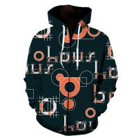 Sudadera con capucha y cremallera para hombre y mujer, ropa con estampado 3D de grafiti geométrico, de manga larga, estilo Harajuku, primavera y otoño