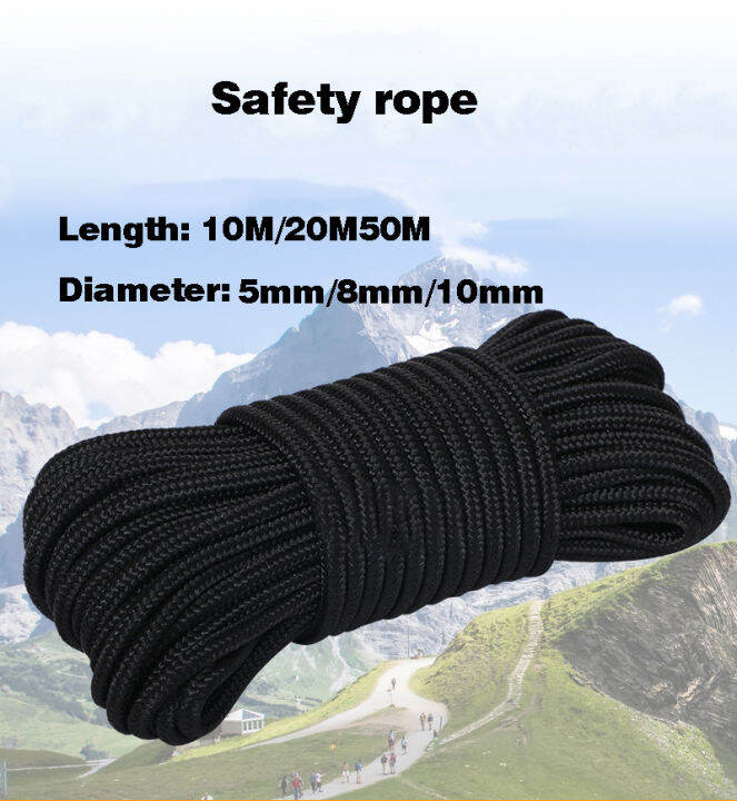 [READY STOCK＆COD] Length 10/20/50M, diameter 5/8/10mm black lifting