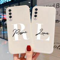 《Small M trend phone case》Honor 50 8A 9X 20ตัวอักษรตัวย่อชื่อที่กำหนดเองเคสโทรศัพท์ DIY สำหรับ Huawei P30 Lite ปกอ่อน P40 P50โปร Y5 Y6 Y9 2019