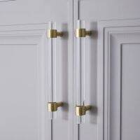 【cw】 Gold Transparent Cabinet Bar Drawer Wardrobe Luxury Door Handle 【hot】