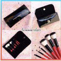 SIVANNA COLORS BRUSH 6 PCS+BAG BR-SJ51 เซทแปรง 6 ชิ้นตกแต่งใบหน้า ด้ามสีแดงสวยหรู พร้อมกระเป๋าหนังสีดำเงา