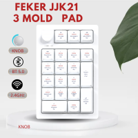 (มีในสต็อก) FEKER JJK21 3โหมด PAD ปุ่มกดตัวเลข Mini Mechanical Keyboard Usbbluetooth 2.4GHz RGB Lighting 20Keys และ1Konb สีขาวสีดำ **