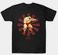 Classic Zangief Retro Japanese Street Fighter T-Shirt Mens 100% Cotton Round Neck Short Sleeve T-Shirt