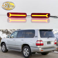 SNCN 2ชิ้นโคมไฟ Bemper Belakang LED สำหรับ Toyota Land Cruiser LC100ตัวสะท้อนสัญญาณเลี้ยวเบรคไฟตัดหมอก1998-2007ไฟท้าย