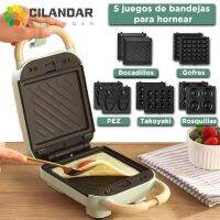 Sandera 3 En 1 Tostadora Eléctrica เครื่องทำวาฟเฟิล Desayuno ขนมปลาวาฟเฟิลไข่แพนเค้กโดนัท