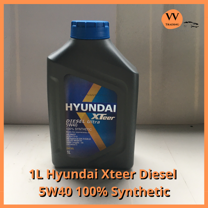 1L Hyundai Xteer Diesel ULTRA 5W40 100% Synthetic | Lazada PH