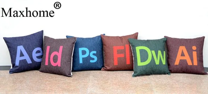 Adobe Design Tool Digital Printed Pillowcase Creative Photoshop Cushion Decorative Pillow Home Decor Sofa Throw Pillows 45x45