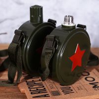 【CW】 560/800ml 304 Hip Flask Camouflage Kettle Outdoor Flagon Camping Bottle