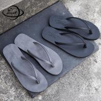 35-44 Mens Slippers Male Summer Flip Flops Flip Flops Outside Low Heel Beach Anti-slippery Couple Light Man Shoes H15