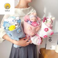 ของขวัญคริสต์มาส SHUI70300วันวาเลนไทน์ Boneka Mainan น่ารักสำหรับเด็กๆของขวัญสุดสร้างสรรค์ช่อดอกไม้อนิเมะช่อดอกไม้ของเล่นตุ๊กตาดอก Cinnamoroll ช่อตุ๊กตาผ้ากำมะหยี่ลายการ์ตูนตุ๊กตา Stitch