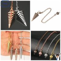 BOAGAUL Chain Dowsing เครื่องรางทองคำสีกุหลาบเรกิจี้ลูกตุ้มโลหะทรงกรวย Pendule Reiki