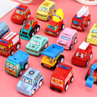 6Pcs Kids Mini Car Model Set Inertia Pull Back Car Toys Fire Truck Engineering Vehicle Boys Toys Sliding Toys Children Gifts