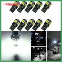 LIANGYAOKU 10ชิ้นหลอดไฟไฟรถยนต์6000K T10 194 168 W5W Canbus ด้านข้างโดมสีขาวไฟ LED