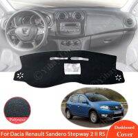 สำหรับ Dacia Renault Sandero Stepway II 2 RS 2013 -2020อุปกรณ์เสริมฝาปิดแผงควบคุมพรมถาดรองพลาสติกโปร่งใสหน้าปัดเบาะบังแดด