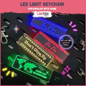 Light up name on sale keychains