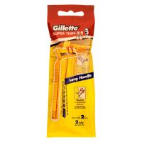 [Hot Deal] Free delivery จัดส่งฟรี Gillette Super Thin II Razor 2pcs. Cash on delivery เก็บเงินปลายทาง