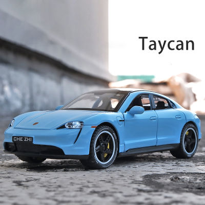 1:32 Taycan ใหม่พลังงานยานพาหนะล้อแม็ก D Iecasts และของเล่นยานพาหนะโลหะรถของเล่นรุ่นเสียงและแสงคอลเลกชันเด็กของเล่น