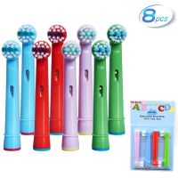 R 8Pcs Replacement Kids Children Tooth Brush Heads For Oral B EB-10A Pro-Health Stages Electric Toothbrush Oral Care, 3D Excel